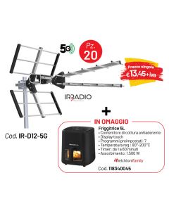 KIT 20 ANTENNE 12 ELEMENTI + FRIGGITRICE 5 L IN OMAGGIO