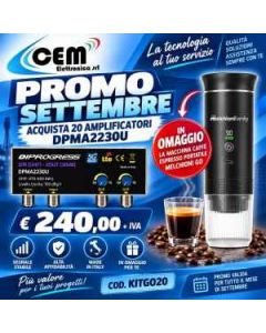 KIT 20 AMPLIFICATORI + MACCHINA CAFFE PORTATILE OMAGGIO