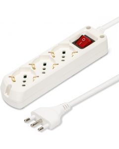 MULTIPRESA 3 POSTI SCHUKO - BIANCA