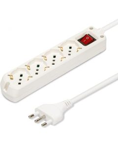 MULTIPRESA 4 POSTI SCHUKO - BIANCA