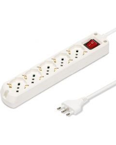 MULTIPRESA 5 POSTI SCHUKO - BIANCA