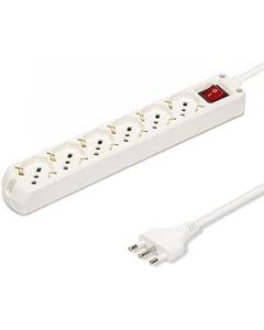 MULTIPRESA 6 POSTI SCHUKO - BIANCA