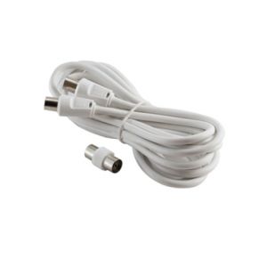 CAVO TV DA 2MT M/ M BIANCO CON ADATT. F-F