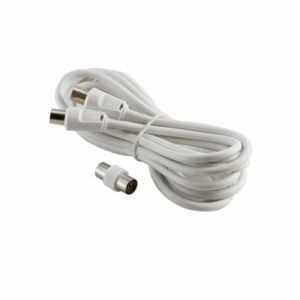 CAVO TV DA 3MT M/ M BIANCO CON ADATT. F-F