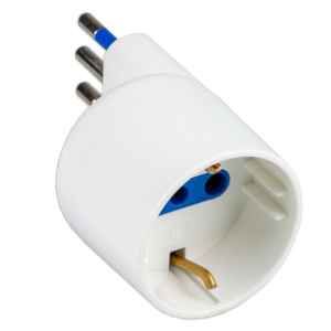 ADATTATORE S11/SCHUKO 10A 2P+T BIANCO