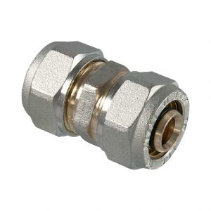 Raccordo a compressione diritto doppio - 20 x 20