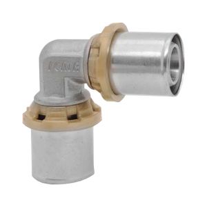RACCORDO CURVO DOPPIO A PRESSARE - 16 x 16