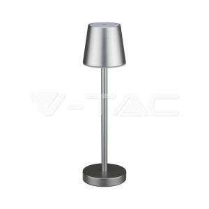 LAMPADA LED TAVOLO 3W RICAR. MICRO-USB -TOUCH DIM 3000K GREY