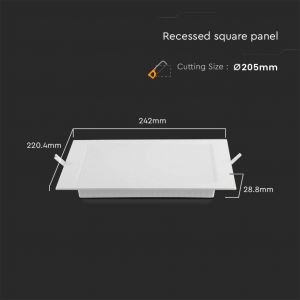 MINI PANNELLO LED INCASSO QUADRATO - 18W 4000K