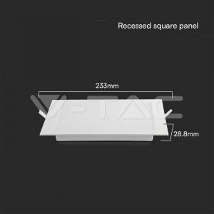 PANNELLO LED DA INCASSO 18W QUADRATO - 6500K