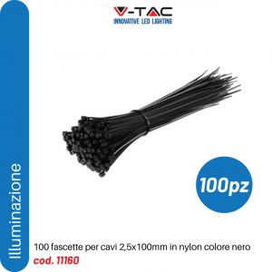 Fascetta per Cavi 2.5*100mm Colore Nero (CF 100PZ)          