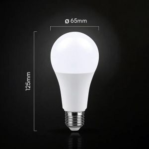 15W A65 LED PLASTIC BULB WITH CREE CHIP 3000K E27
