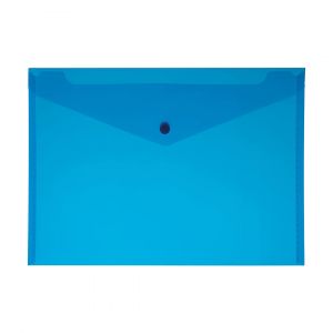 BUSTA TRASPARENTE CON BOTTONE BLU A4 CF6