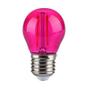 Lampadina LED E27 2W G45 Filamento Colore Rosa