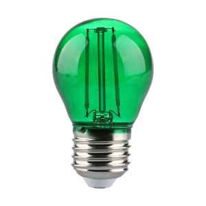 Lampadina LED E27 2W G45 Filamento Colore Verde