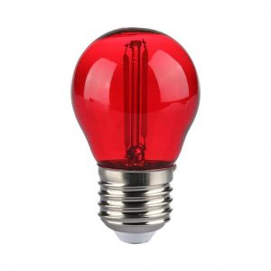 Lampadina LED E27 2W G45 Filamento Colore Rosso