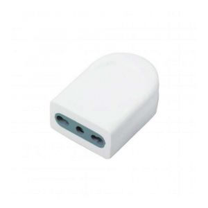 PRESA RETE 10/16A BIANCA CON TERRA                          