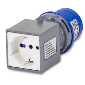 SPINA ADATTATORE CEE 2P+T 16A+1PR.SCH.2P+T 250V