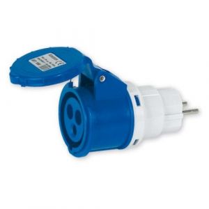 SPINA ADATTATORE SCHUKO 2P+T 16A+1PR.CEE 240V               