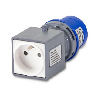 SPINA ADATTATORE CEE 230V+PR.FRA.16A 2P+T IP20              