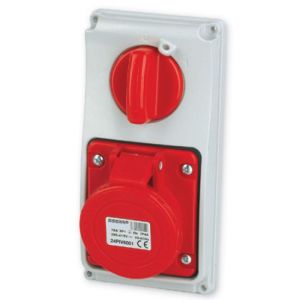 PRESA INTERBLOCCATA VR.3P+T 16A 380V 6H ROS.IP44            