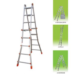 SCALA MULTIUSO "SQUADRA PIU'" 5+5 GRADINI