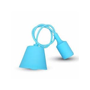 LAMPADARIO CON PORTALAMPADA E27 CELESTE                     