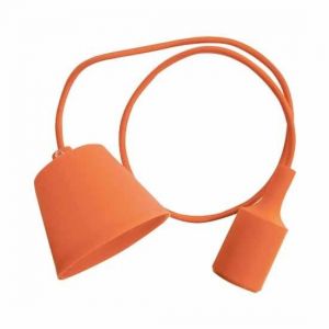 LAMPADARIO CON PORTALAMPADA E27 ARANCIO FLUO                