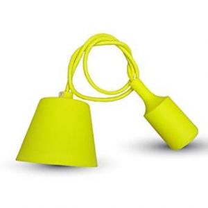 LAMPADARIO CON PORTALAMPADA E27 GIALLO                      