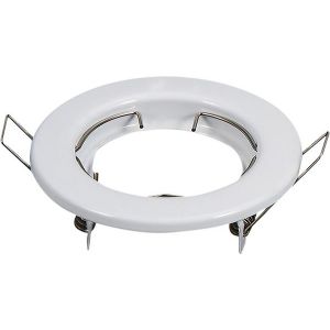 2 PORTAFARETTI IN METALLO GU10 E GU5.3 BIANCO               