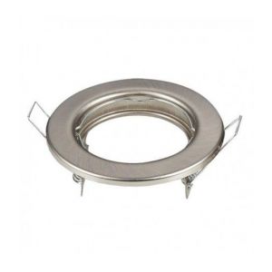 2 PORTAFARETTI IN METALLO GU10 E GU5.3 ARGENTO              