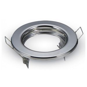 2 PORTAFARETTI IN METALLO GU10 E GU5.3 CROMO                