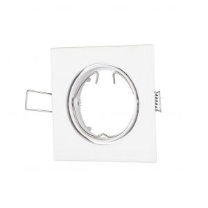 PORTAFARETTO IN METALLO GU10 E GU5.3 BIANCO                 