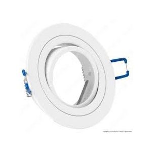 PORTAFARETTO IN METALLO GU10&GU5.3 SINGOLO BIANCO