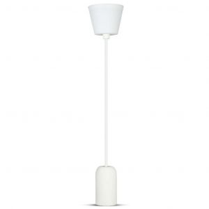 LAMPADARIO CON PORTALAMPADA E27 IN CALCESTRUZZO BIANCO