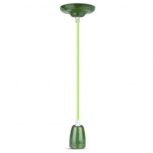 LAMPADARIO PORTALAMPADA IN PORCELLANA E27 60W MAX - VERDE