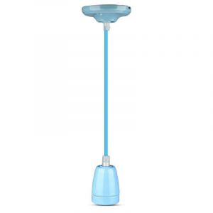 LAMPADARIO PORTALAMPADA IN PORCELLANA E27 60W MAX - BLU