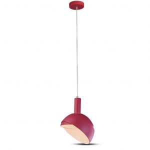 LAMPADARIO LED CON PARALUME IN ALLUMINIO - E14 ROSA