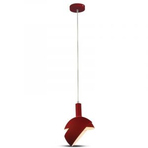 LAMPADARIO LED CON PARALUME IN ALLUMINIO - E14 ROSSO