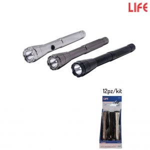 TORCIA ALLUMINIO COLORI GRIGIO,NERO E SILVER 1W             