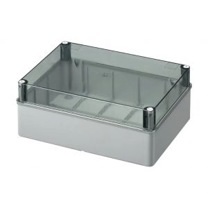CASSETTA STAGNA IP56 PARETI LISCE COP. TRASP. 300X220X120