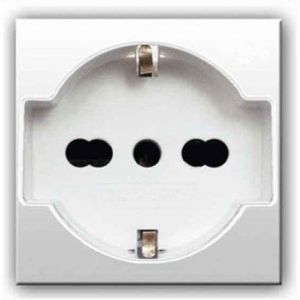 Presa schuko Bipasso 2P+T 10/16A Domus