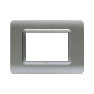 Placca S44 SILVER L1013 3 moduli