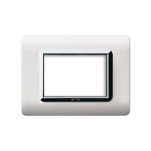 PLACCA TECN.44 BIANCO CORN. CROMO - 3M