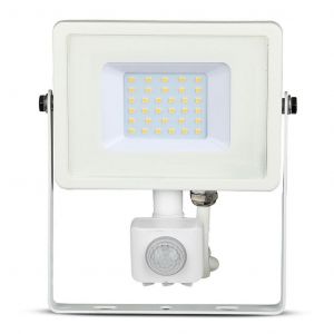FARO 30W CON SENSORE - 6400K - CORNICE BIANCA