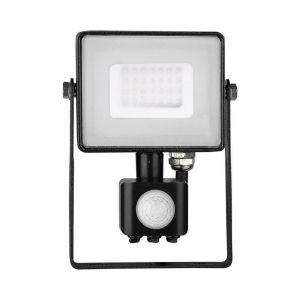 FARO 30W CON SENSORE - 4000K - CORNICE NERA