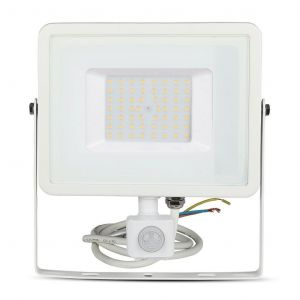 FARO 50W CON SENSORE - 4000K - CORNICE BIANCA