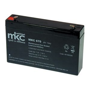 BATTERIA AL PIOMBO RICARICABILE 6V 7AH - MKC