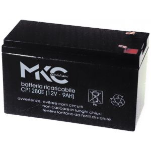 BATTERIA AL PIOMBO RICARICABILE 12V 9AH TERM.