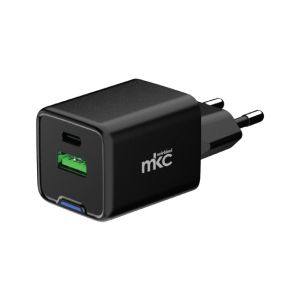 CARICATORE USB 20W 1 USB-C+1 USB-A NERO